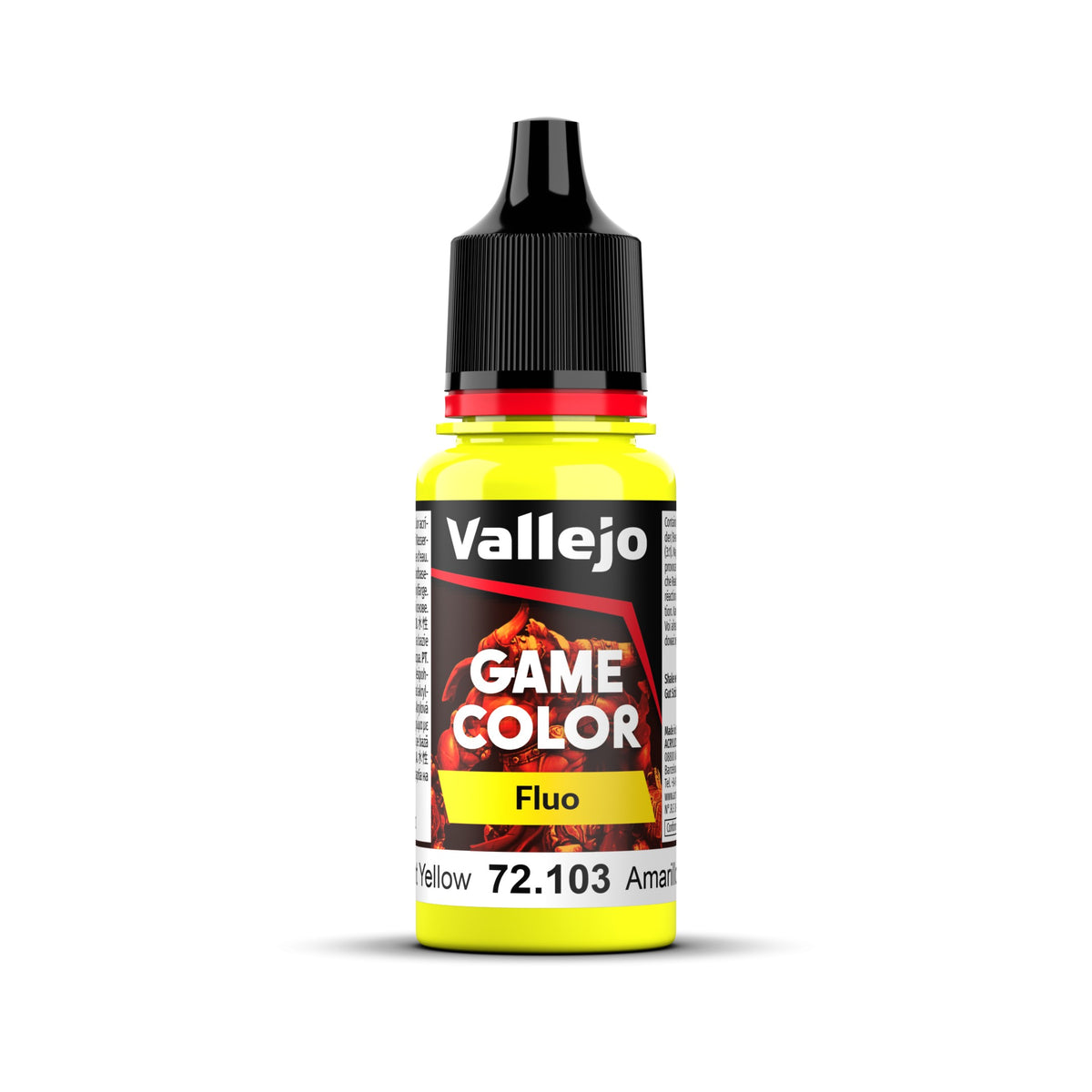 Vallejo Game Color 18mL $6.99 Fluorescent Yellow