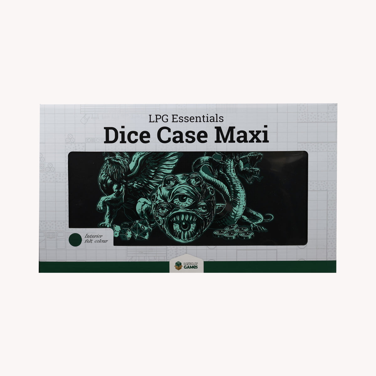 LPG Essentials Dice Case Maxi Slate / Lich green