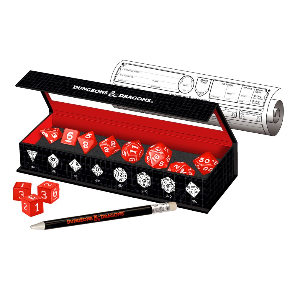 Sirius Dice - D&D New Adventurer Dice Set - Red Dice