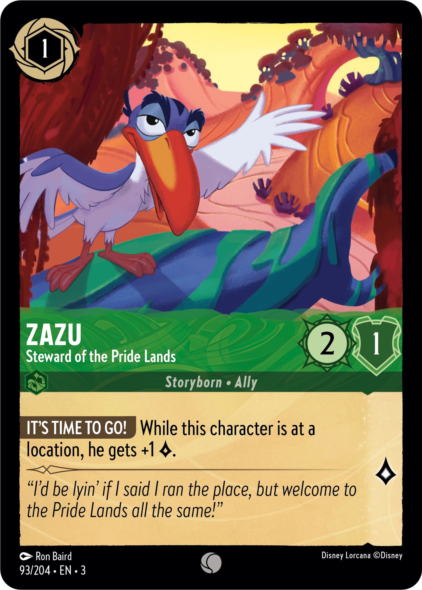 Zazu - Steward of the Pride Lands