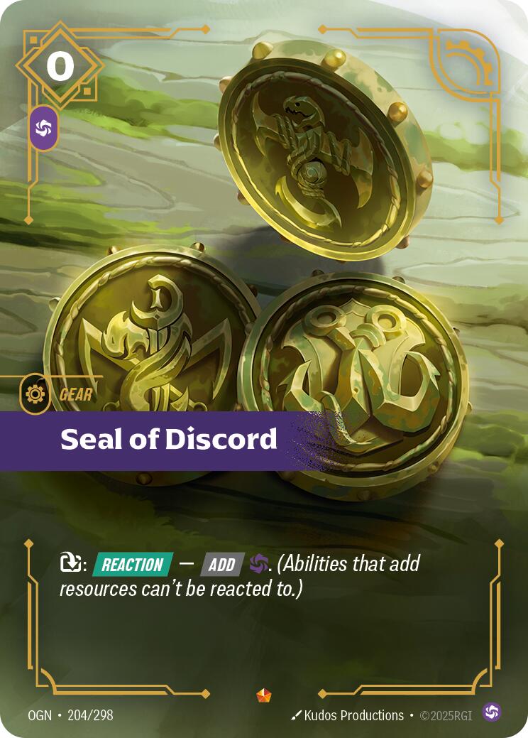 Seal of Discord [OGN - 204/298] – Iron Knight Gaming