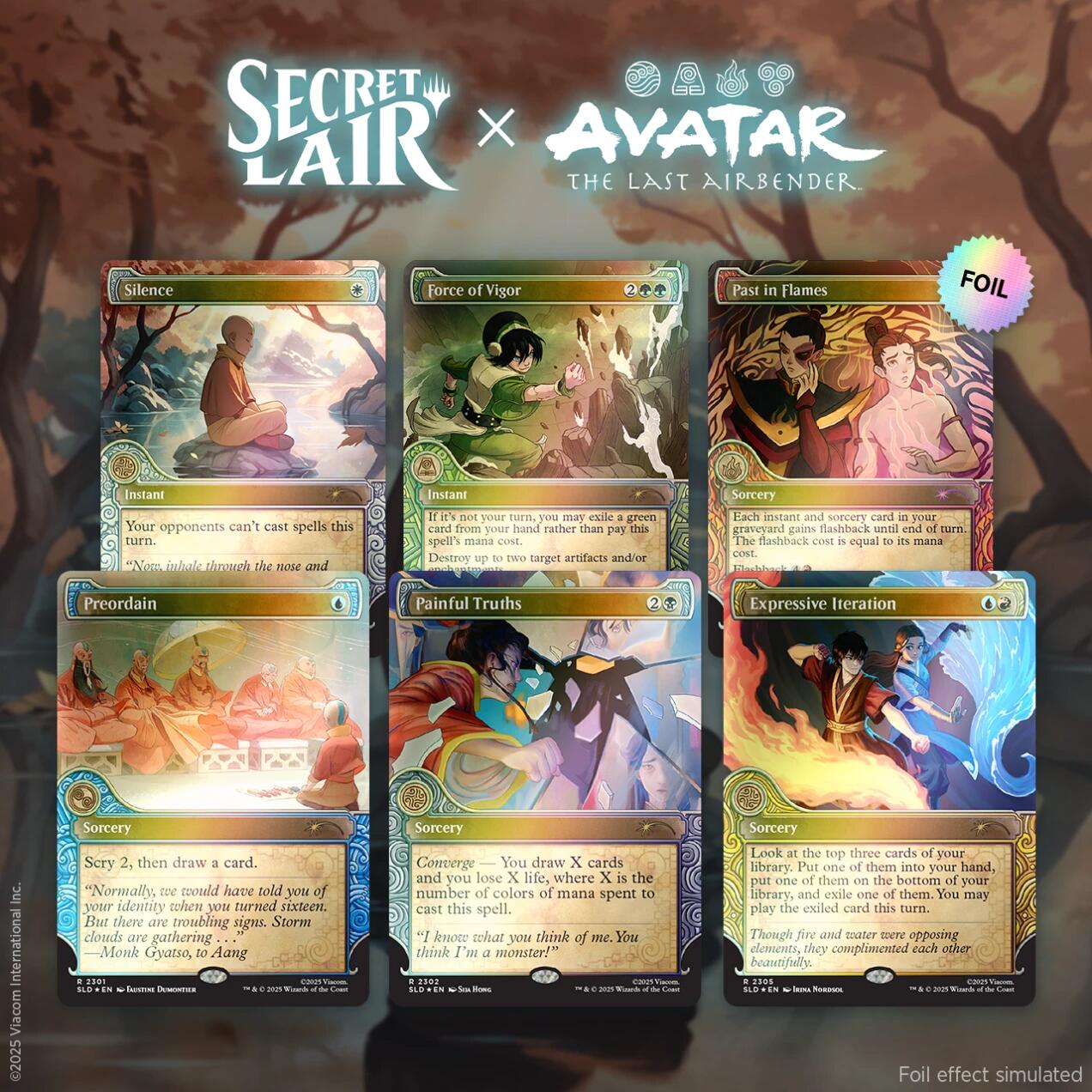 Secret Lair x Avatar: The Last Airbender: One with the Elements - Rainbow Foil Edition
