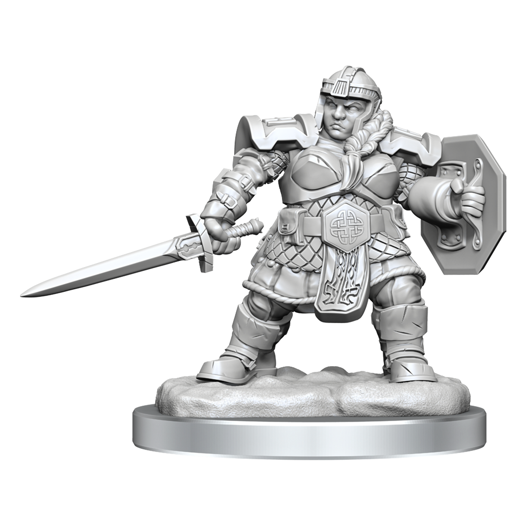 D&D Nolzurs Marvelous Unpainted Miniatures Dwarf Fighter Female