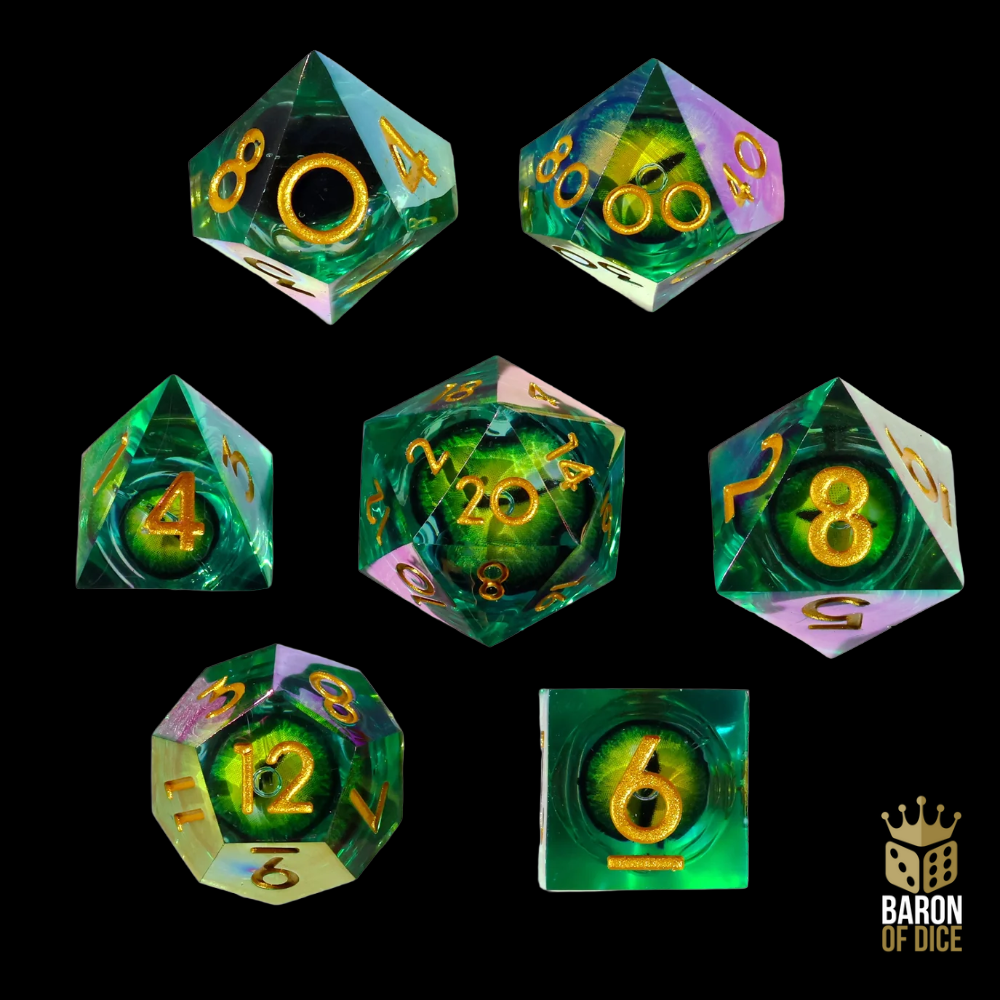 Baron of Dice: RPG Dice Set (7) - Dragon Eye