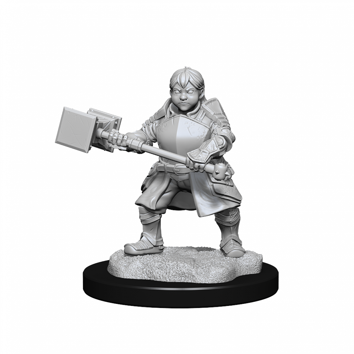 Critical Role Unpainted Miniatures Dwarf Dwendalian Empire Fighter Female