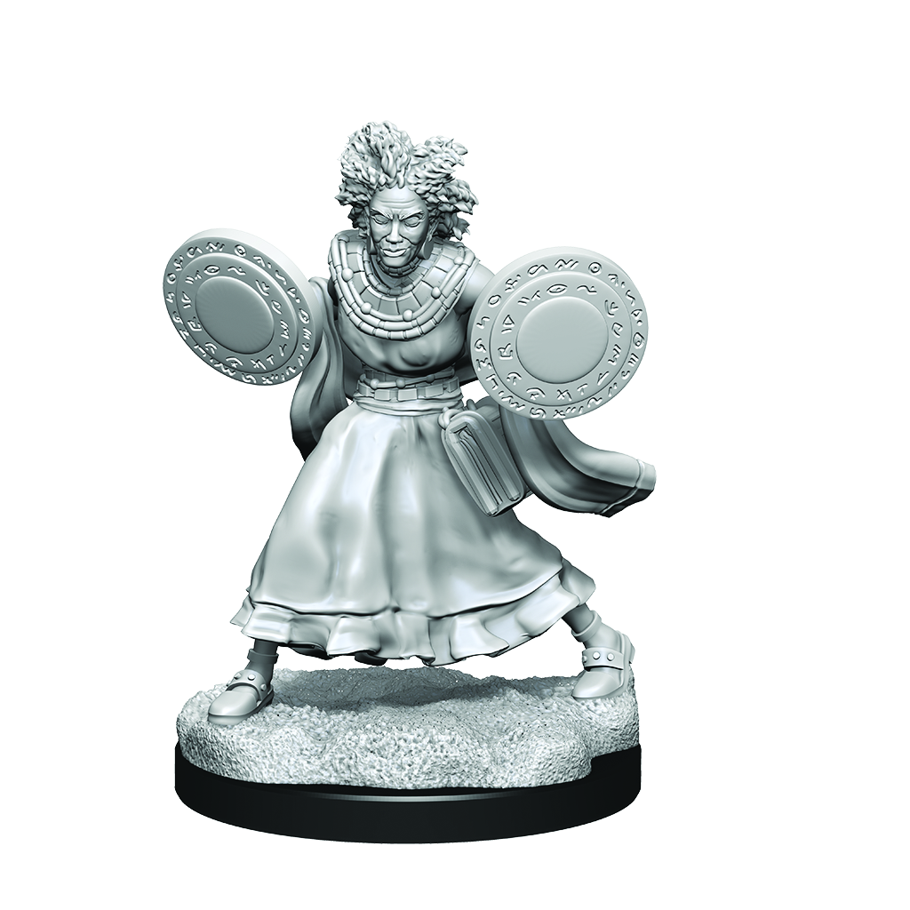 Critical Role Unpainted Miniatures Human Graviturgy and Chronurgy Wizards Female