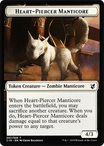 Heart-Piercer Manticore // Dragon Double-Sided Token [C19 - 7 // 12]
