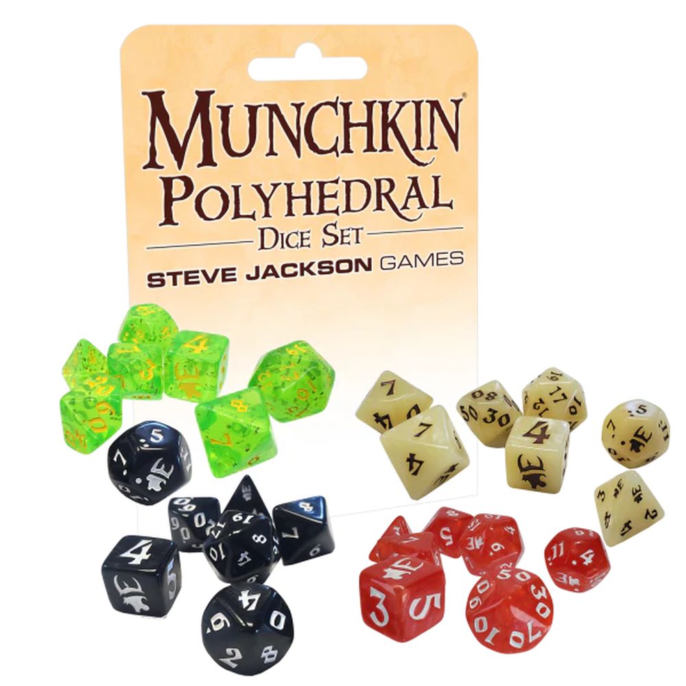 Munchkin Polyhedral Dice Set Tan/Brown