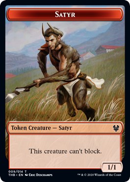Satyr // Goblin Construct Double-sided Token (Challenger 2021) [UMP - 9 // 11]