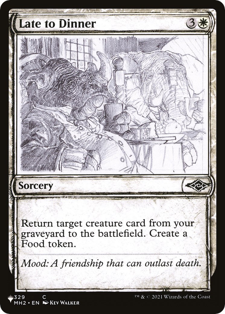 Late to Dinner (Showcase)