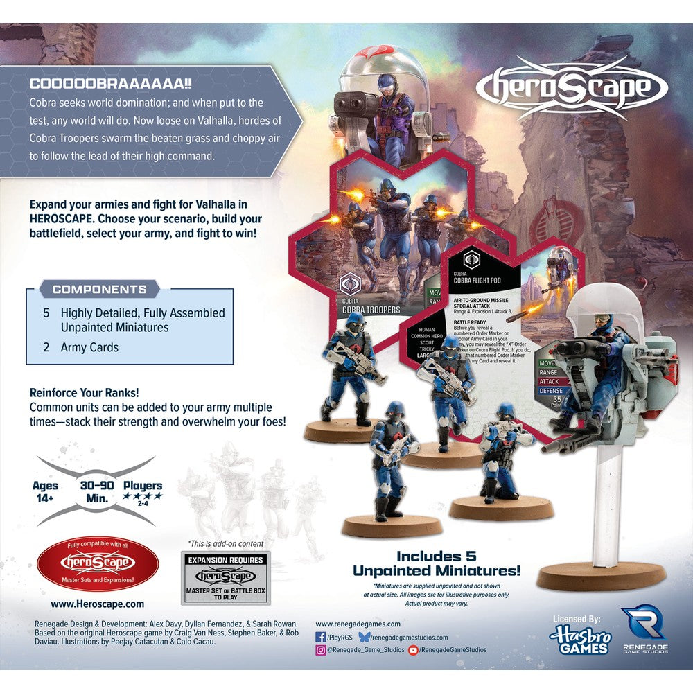 Heroscape - G.I. Joe - COBRA Troopers and COBRA Flight Pod Army Expansion