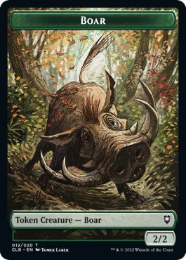 Boar // Ogre Double-Sided Token [CLB - 12 // 36]