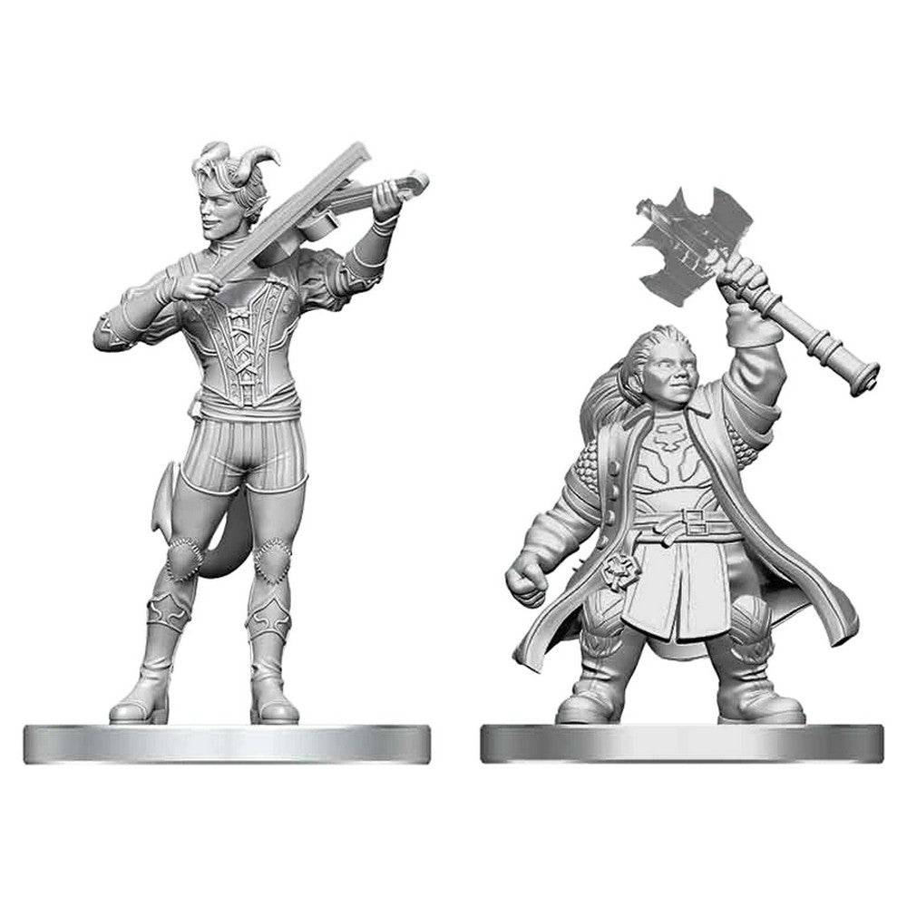 D&D Nolzur's Marvelous Miniatures: Tiefling Bard & Dwarf Cleric