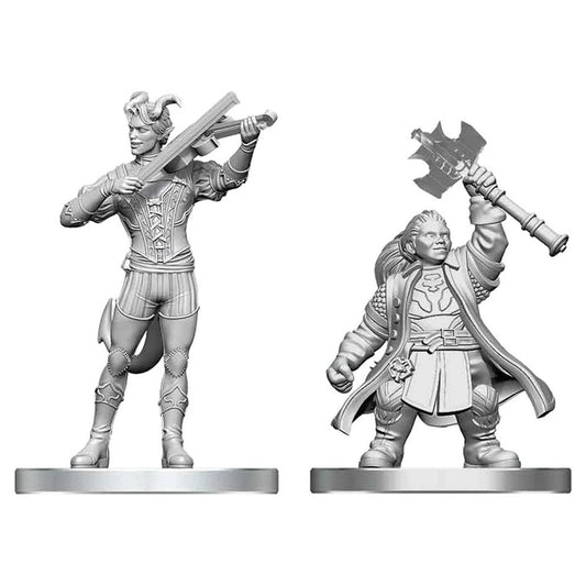D&D Nolzur's Marvelous Miniatures: Tiefling Bard & Dwarf Cleric