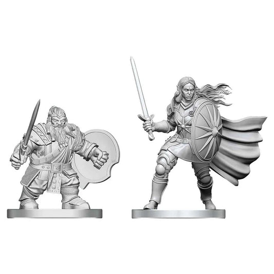 D&D Nolzur's Marvelous Miniatures: Dwarf Fighter & Orc Paladin