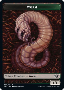 Worm // Aven Initiate Double-Sided Token [2X2 - 20 // 4]