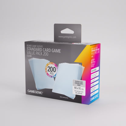 Gamegenic Prime Sleeves - Standard Card Game-Size Value Pack 200 (66mm x 91mm)