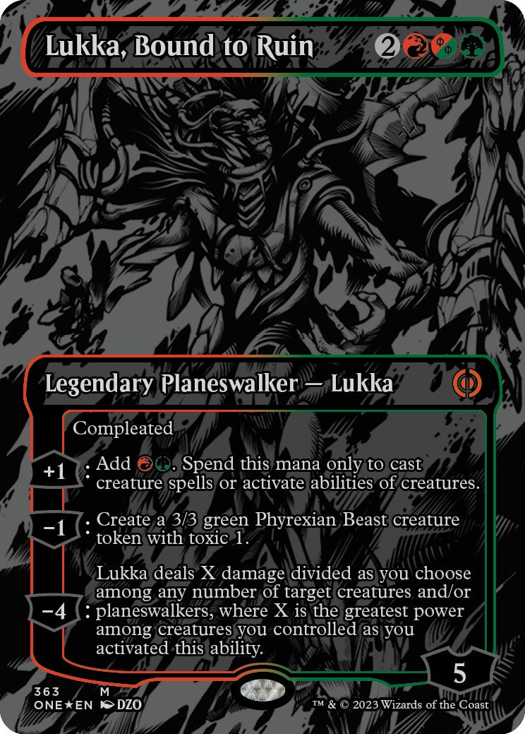 Lukka, Bound to Ruin (Oil Slick Raised Foil)