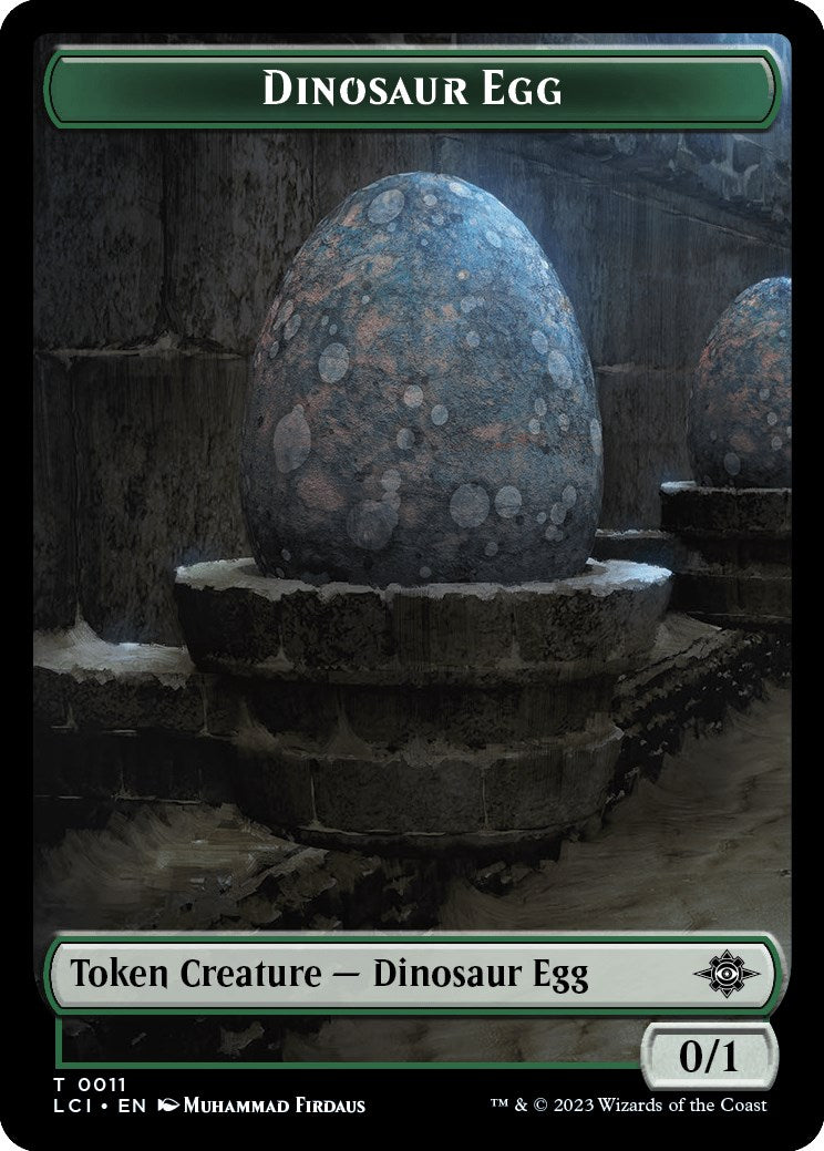 Dinosaur Egg // Dinosaur (0010) Double-Sided Token [LCI - 11 // 10]