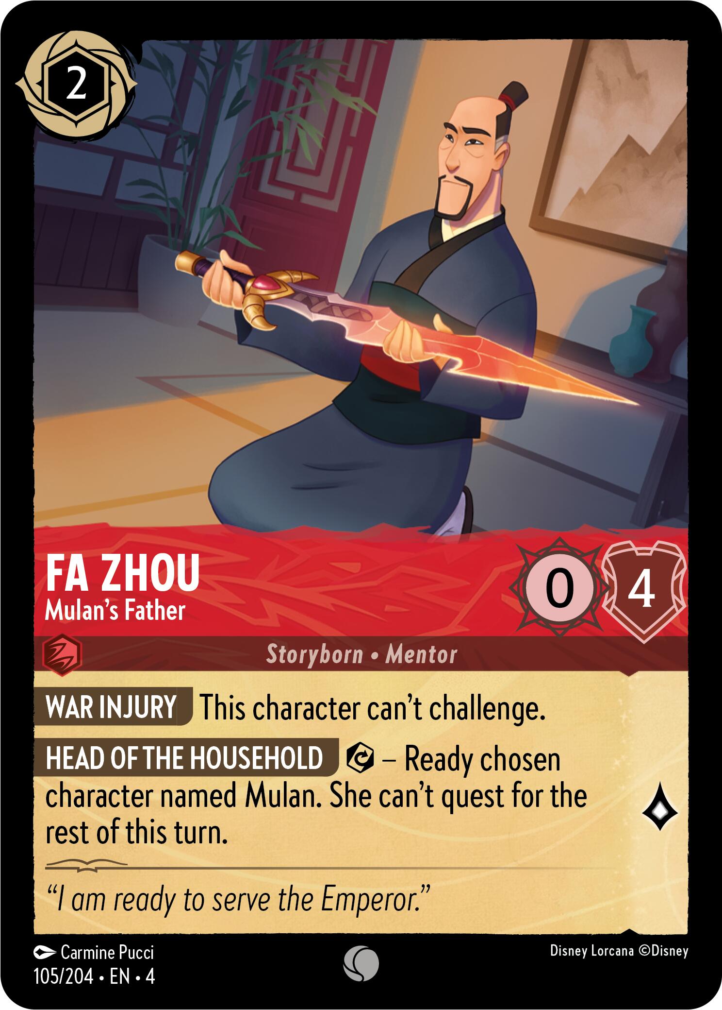 Fa Zhou - Mulan's Father