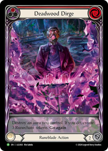 Deadwood Dirge (Red) (Extended Art) [LGS363] (Promo)  Rainbow Foil