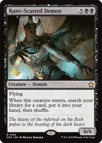 Rune-Scarred Demon [Foundations Prerelease Promos]