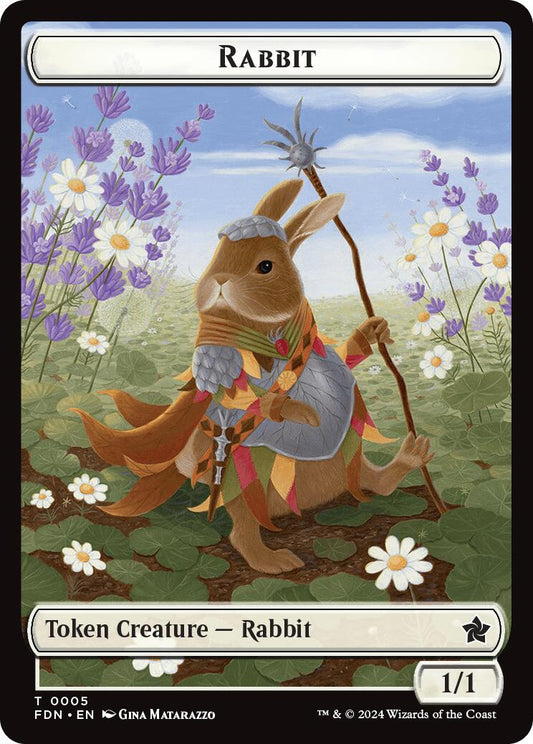 Rabbit // Soldier Double-Sided Token [FDN - 5 // 6]