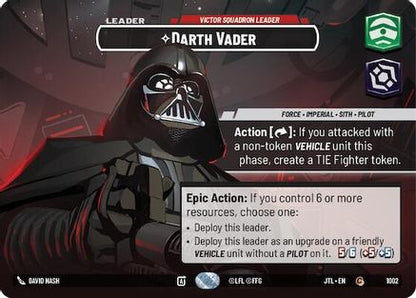 Darth Vader - Victor Squadron Leader (Showcase) (1002) - Jump to Lightspeed Foil (PCG 9.5)
