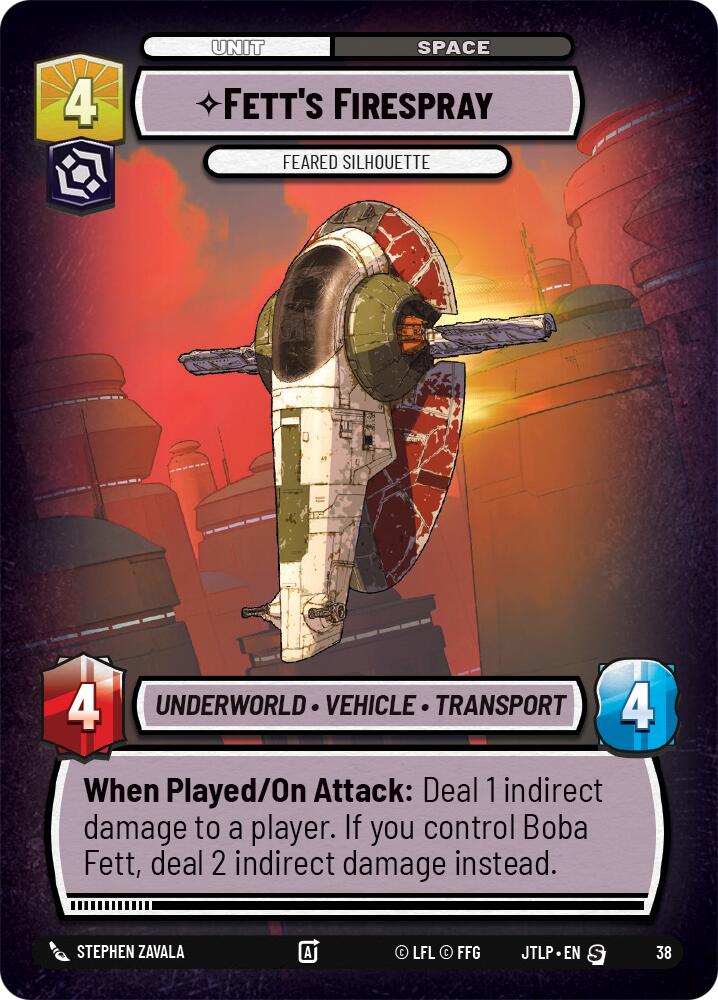 Fett's Firespray - Feared Silhouette (Foil)