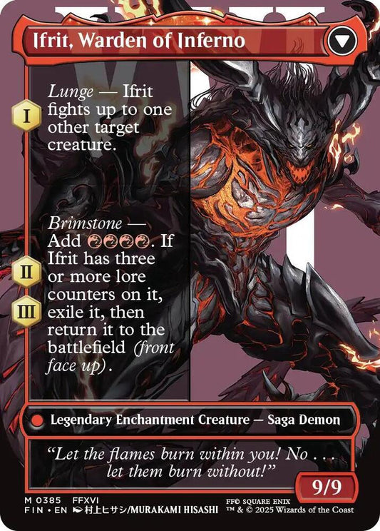 Clive, Ifrit's Dominant (0385) (Borderless) (Back)