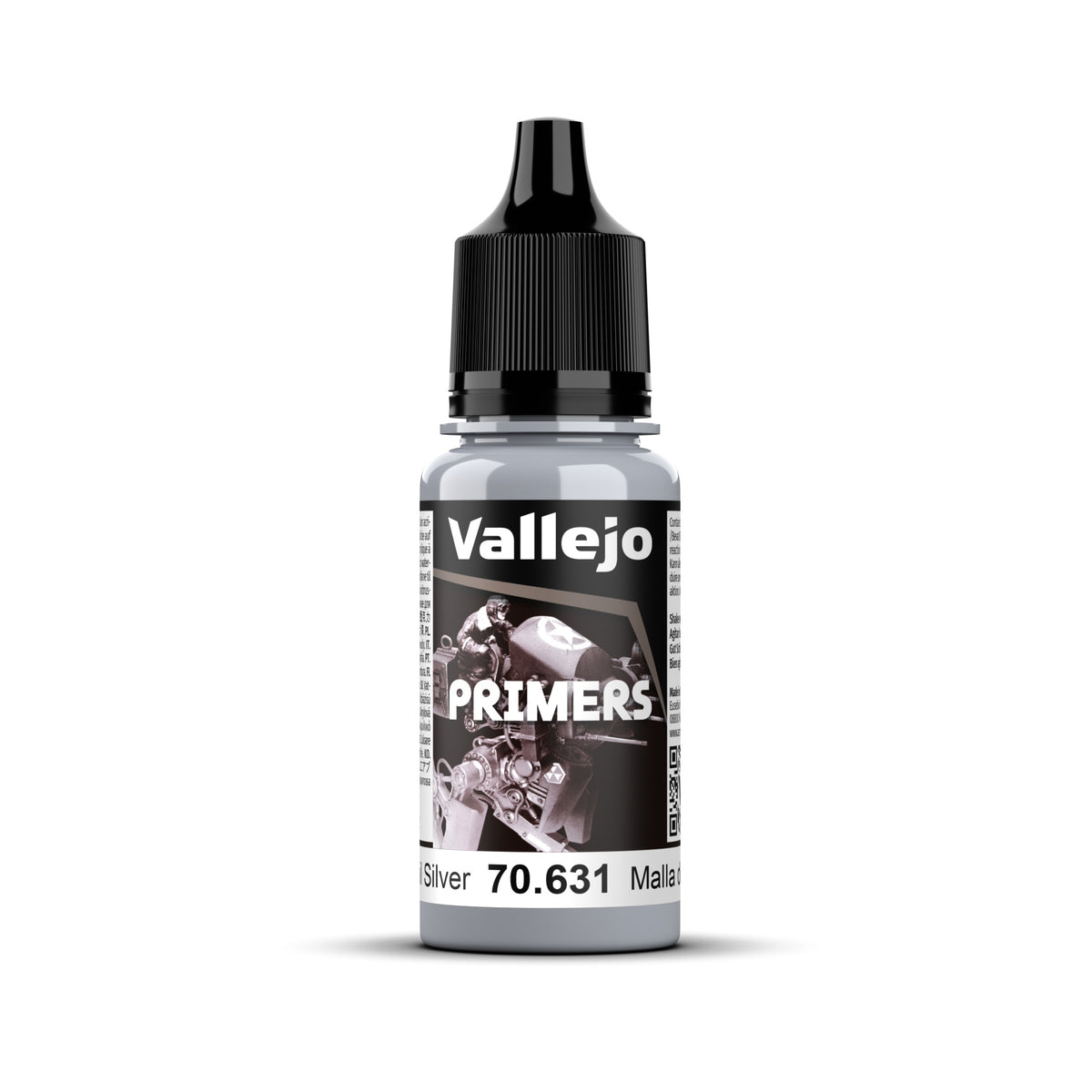 Vallejo Surface Primer 18mL Chainmail Silver