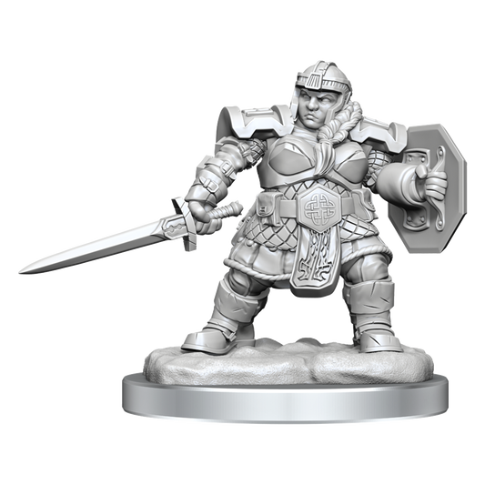 D&D Nolzurs Marvelous Unpainted Miniatures Dwarf Fighter Female