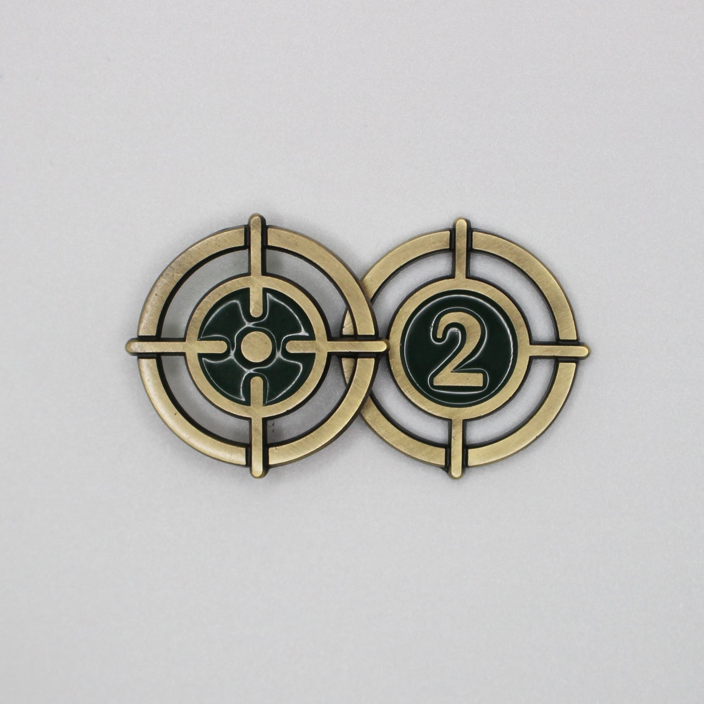 Aim | Shoot Twice Metal Token