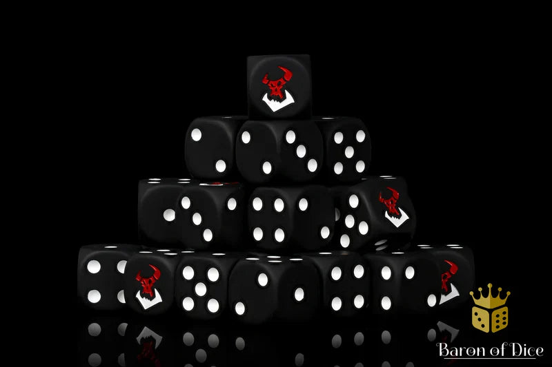 Baron of Dice: Black Orcs - D6 (25)