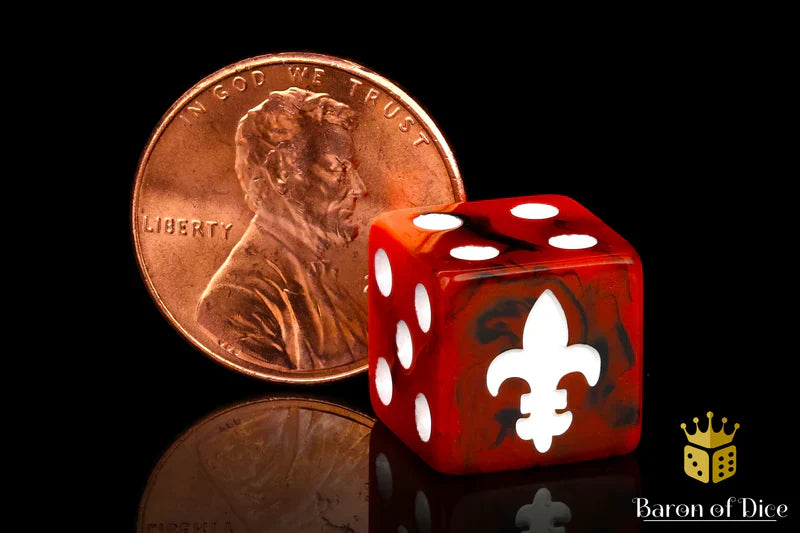 Baron of Dice: Fleur De Lis, Red - D6 (25)