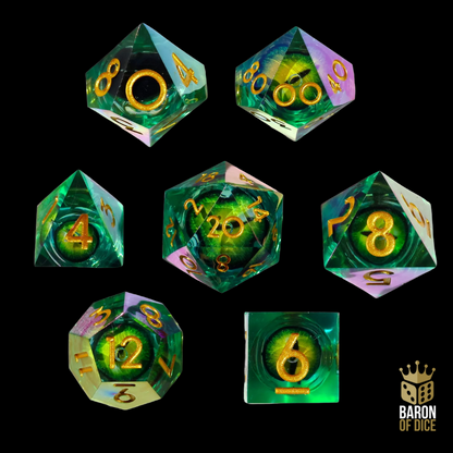 Baron of Dice: RPG Dice Set (7) - Dragon Eye