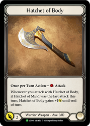 Hatchet of Body [LGS049] (Promo)  Cold Foil