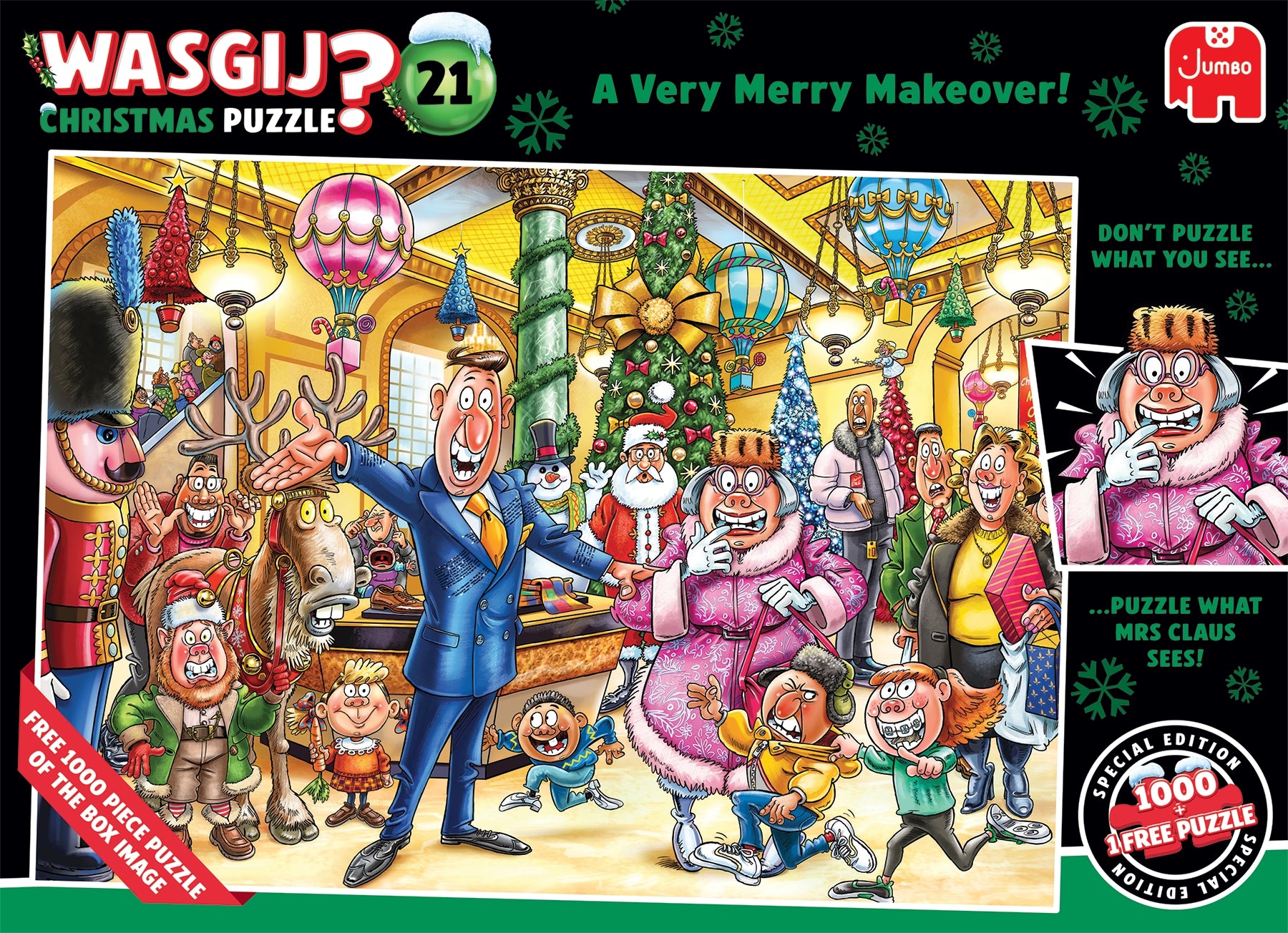 Puzzle - Jumbo - Wasgij Christmas # 21, 2 x 1000pc Puzzles