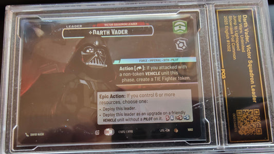 Darth Vader - Victor Squadron Leader (Showcase) (1002) - Jump to Lightspeed Foil (PCG 9.5)