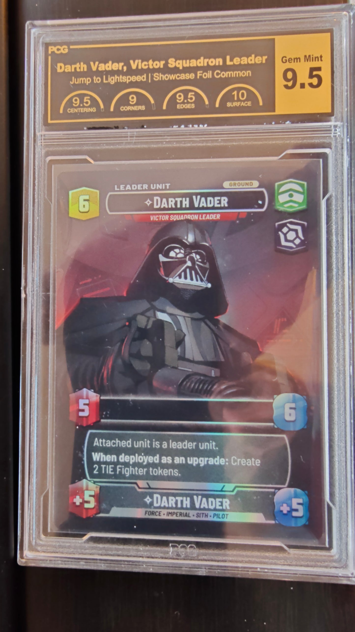 Darth Vader - Victor Squadron Leader (Showcase) (1002) - Jump to Lightspeed Foil (PCG 9.5)