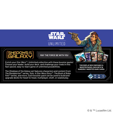 Star Wars Unlimited - Shadows of the Galaxy Booster Display
