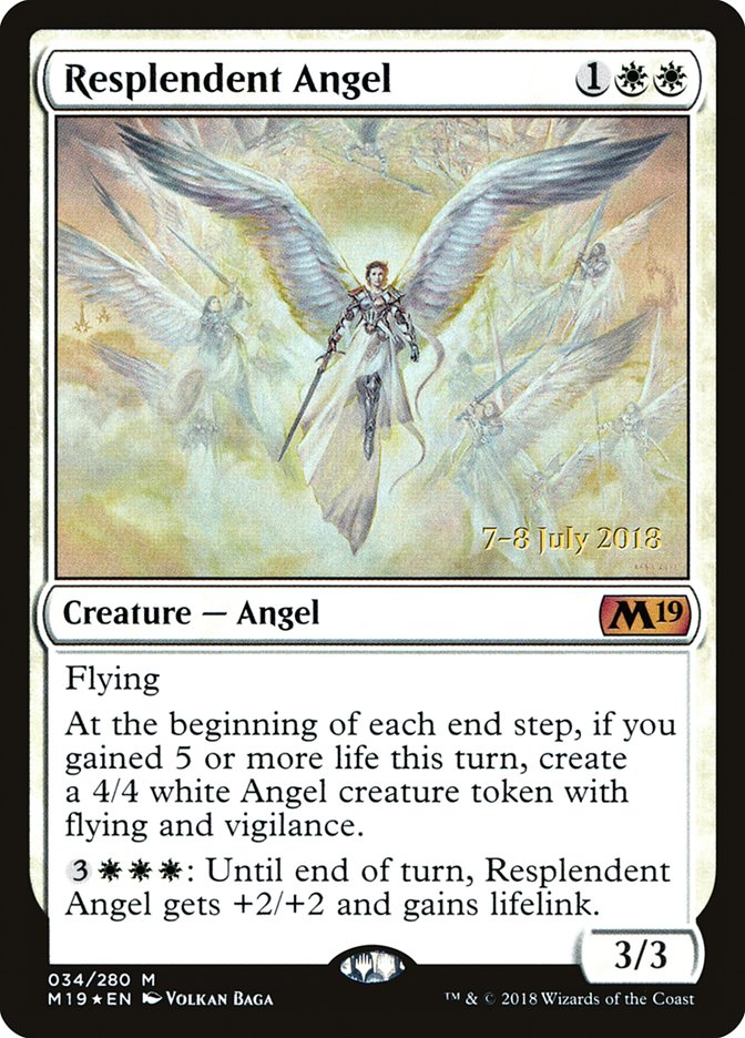 Resplendent Angel [Core Set 2019 Prerelease Promos]